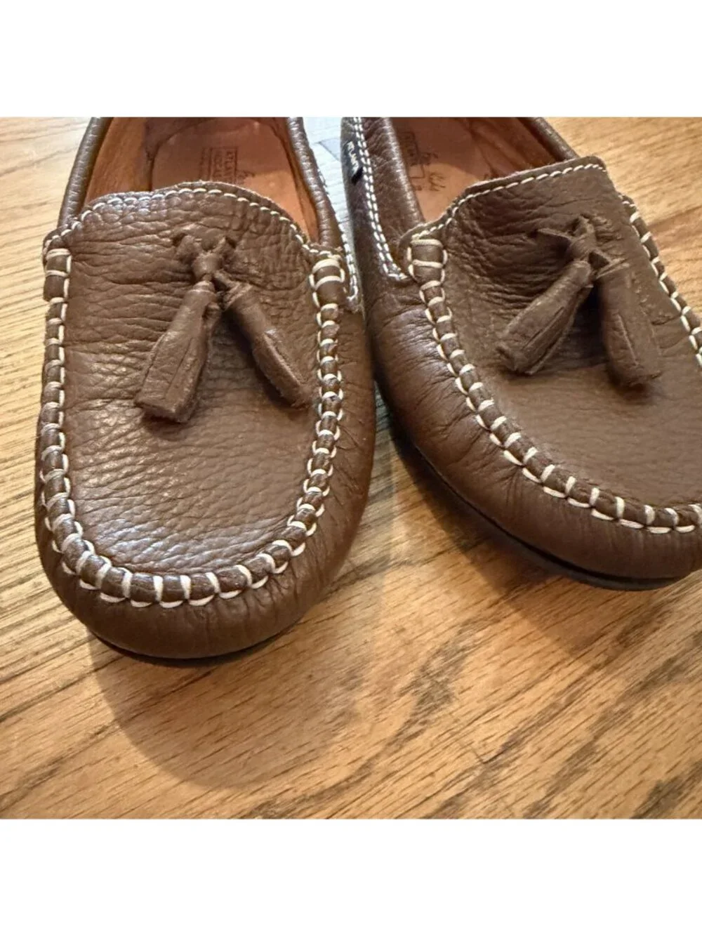 Atlanta Mocassin Boys Leather Loafers Size 33 US 2 Brown